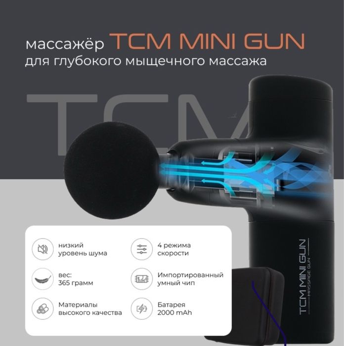 Массажер перкуссионный с насадками