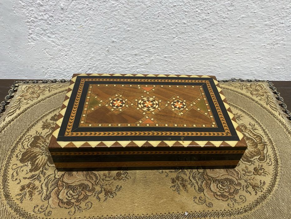 Винтидж кутия за пури и цигари интарзия Италия Sorrento 1950-те