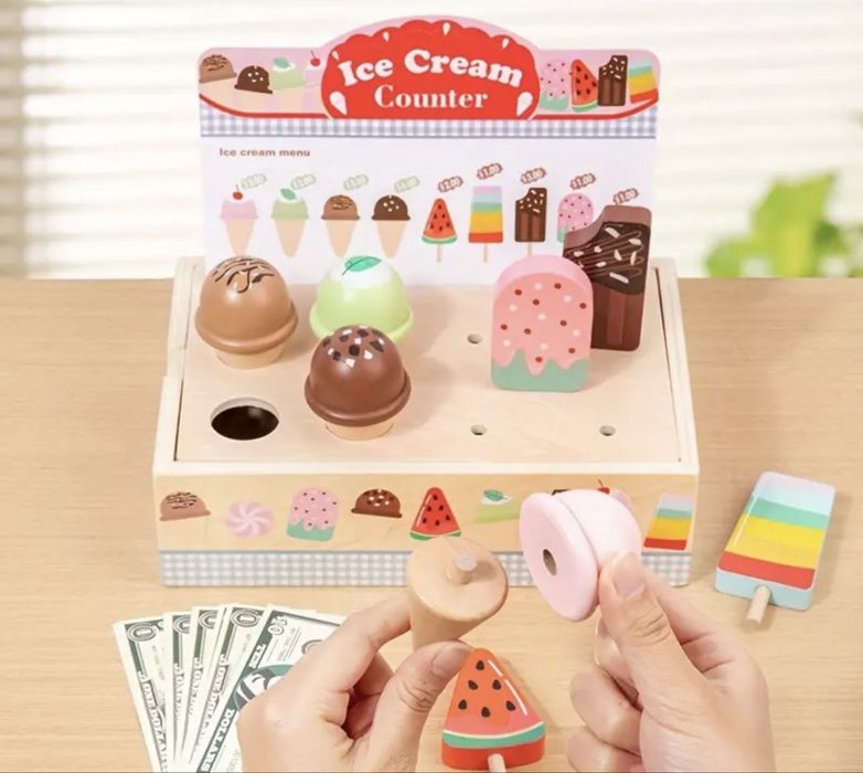 Дървен магазин за сладолед