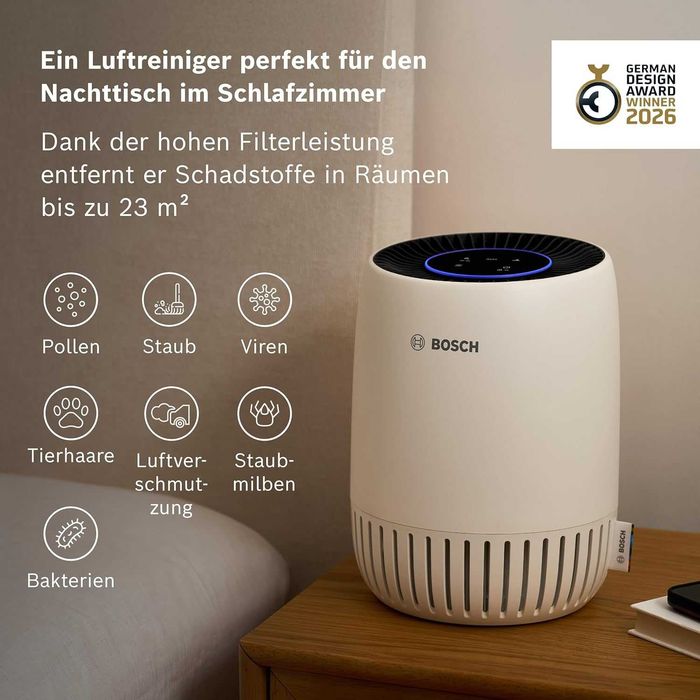 Purificator aer Bosch Air 1000 CADR 100 m3/h, HEPA H13 + carbon activ
