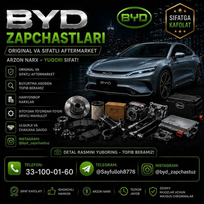 BYD zapchast aksesuar byd