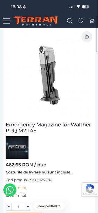 Vand pistol CO2 Umarex ppq m2