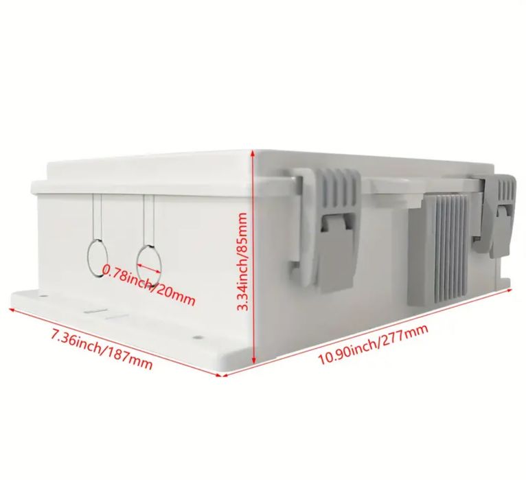 Cutie IP65 cu 2 grile de ventilare 28cm * 19cm * 8.5cm