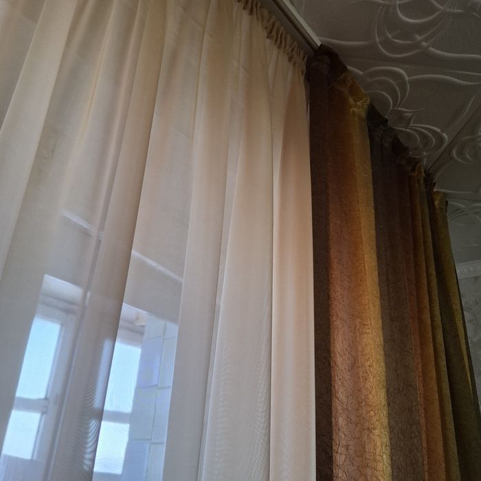 Шторы для окна с балконом