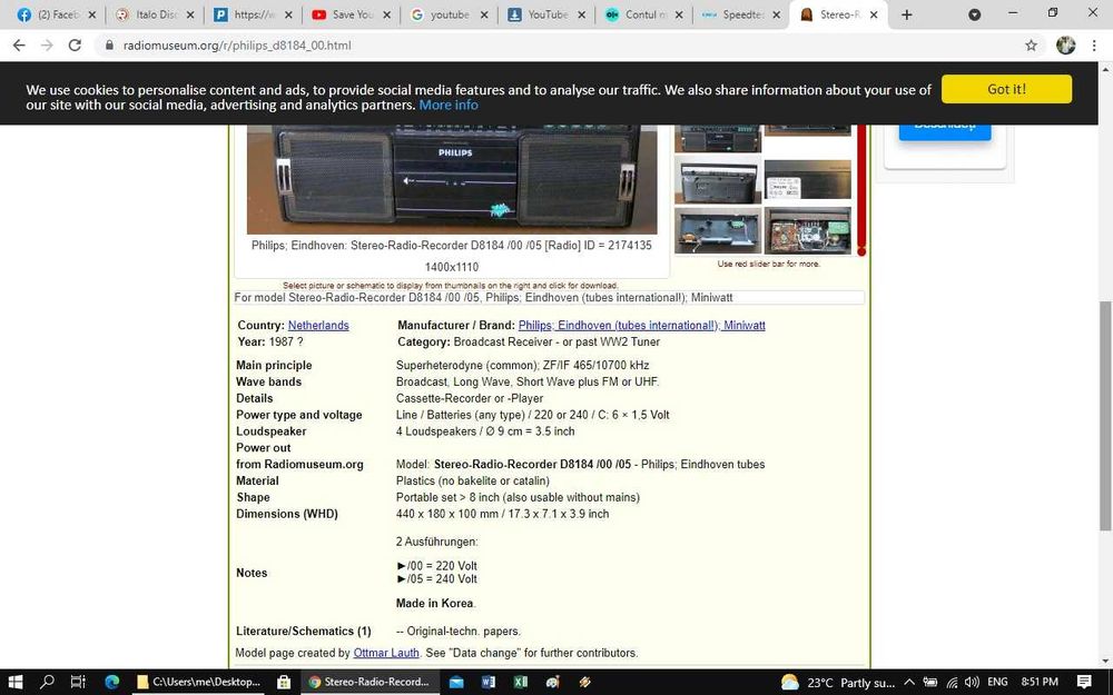 Radiocasetofon Philips, Sharp