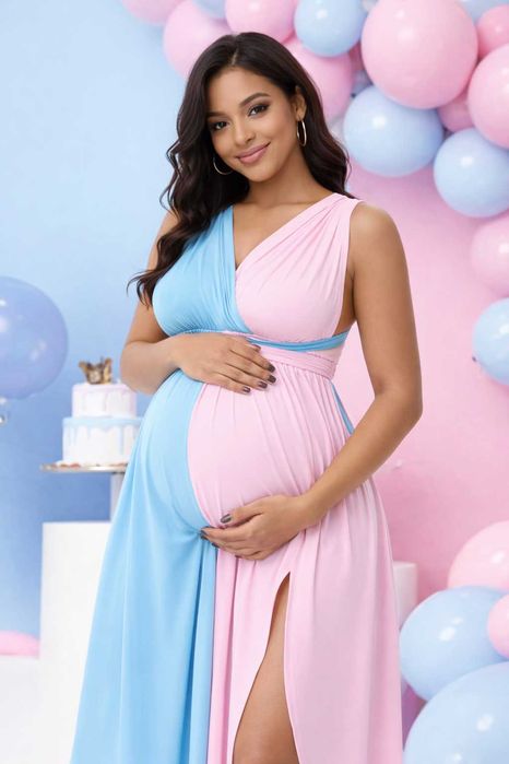 Ефектна рокля за бременни за Gender Reveal Party