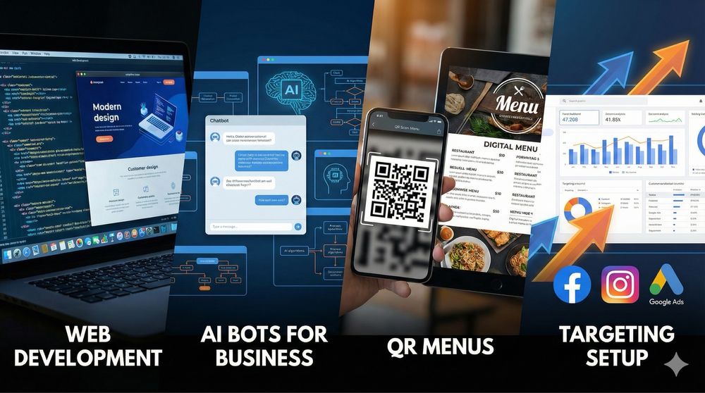 Разработка сайтов, AI боты и таргет под ключ
