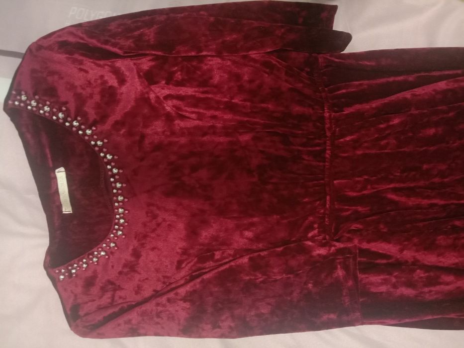 Платье велюр,р.48