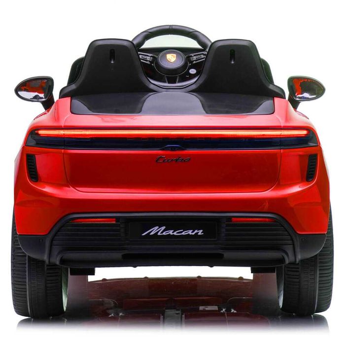 Masinuta electrica pentru copii  Porsche Macan Turbo rosie, plus nr auto personalizat CADOU