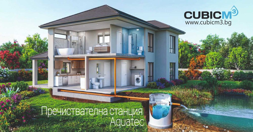 Пречиствателна станция Aquatec AT8 Еквивалентен брой жители: 6-7 ЕЖ