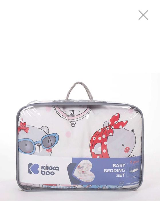 Комплект обиколници и спално бельо за бебе момиче