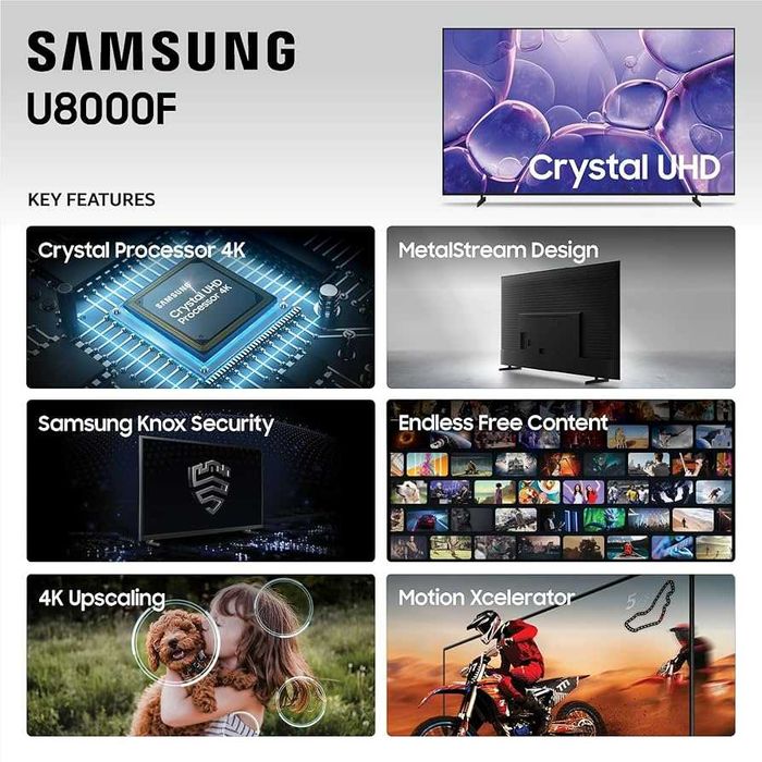Crystal UHD Samsung TV U8001F. Гарантия 2 года. Акция!!!