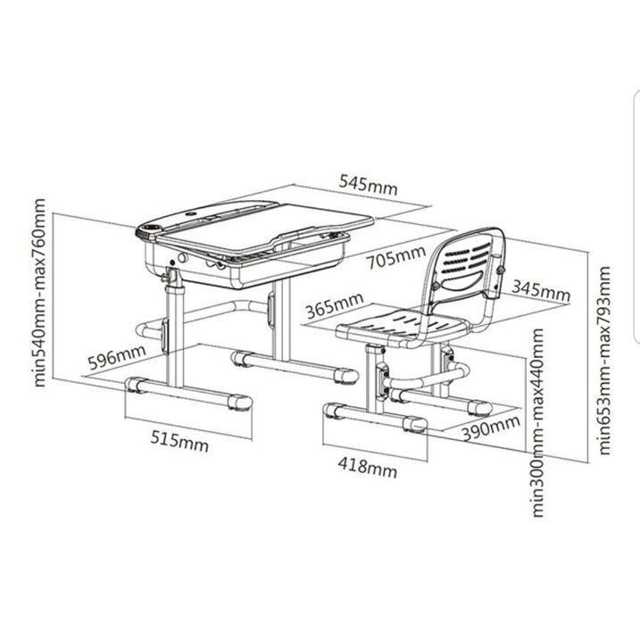 Стол-трансформер и стул Fundesk (Польша)