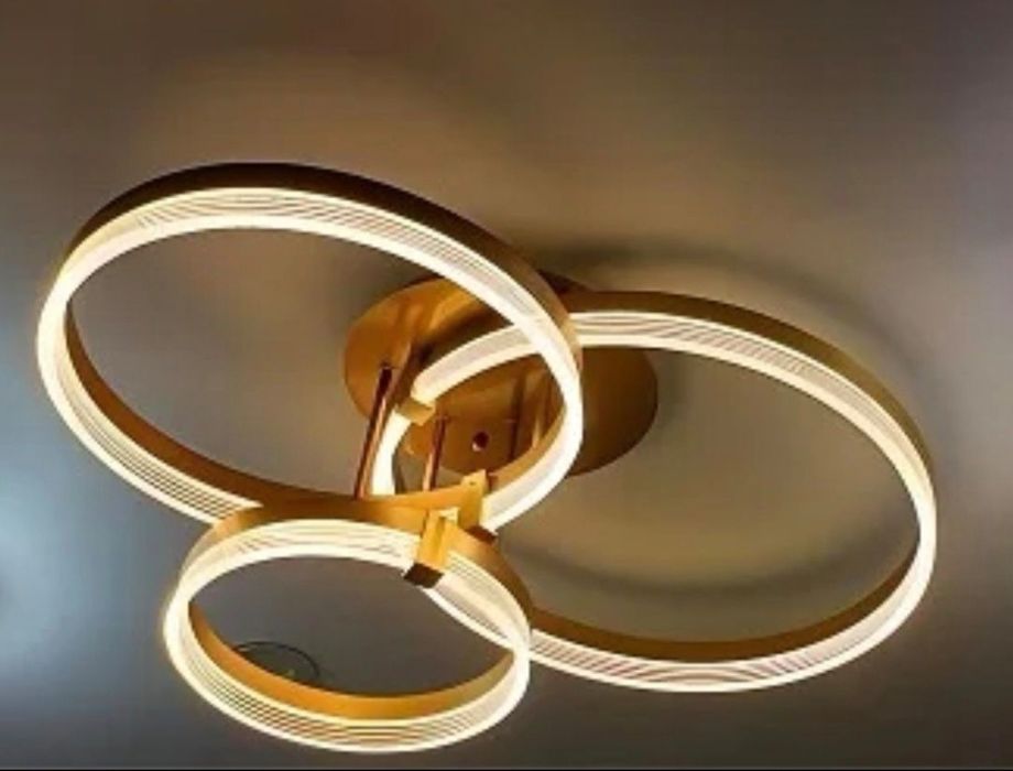 Златисти рингове, невисящи 3 броя 40,50,60 см с дистанционно