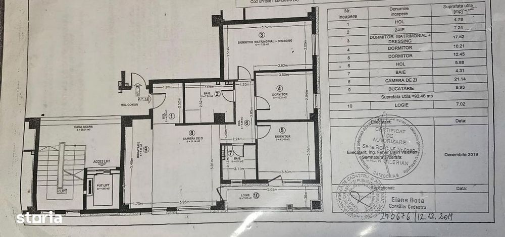 Apartament 4 camere, 92 mp, balcon, dressing, Columna Residence