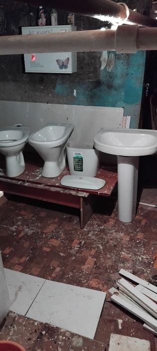 Унитаз строй вар. Раковина,биде пьедестал.