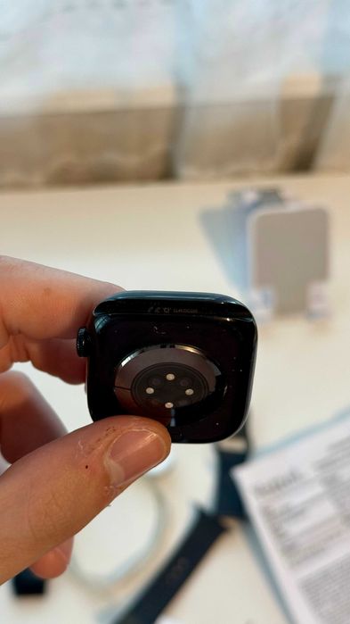 Apple Watch Series 10 (46mm) Black Aluminum / Валидна гаранция до 01.2027 г. / 94% батерия + Подарък каишки