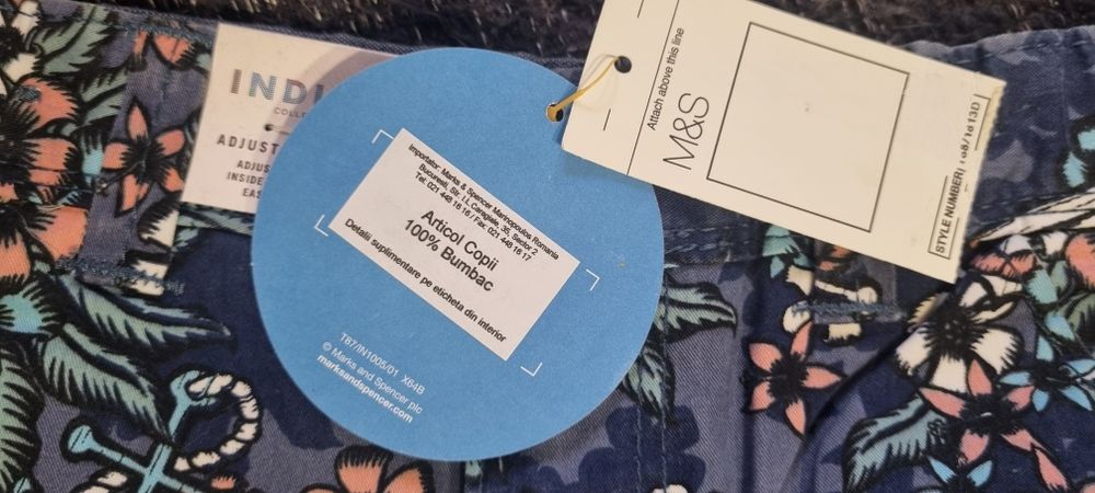 Pantaloni scurti baieti 5-6 ani, 116 cm, M&S