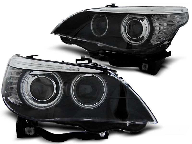 Фарове БМВ Е60 ЛЕД двойни лупи LED BMW E60 2005 -2007г D1S CCFL Тунинг