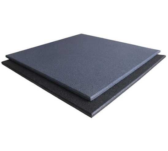 Настилка за Фитнес Зали, Гумени Настилки – Плоча 100×100×2 см, Сив