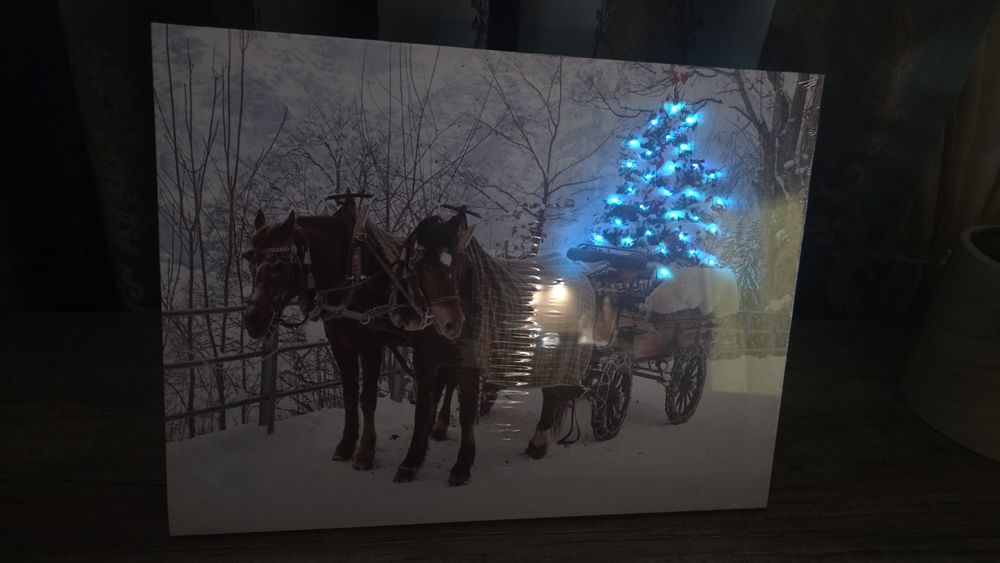 Коледна LED картина
