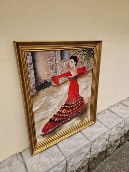 Красива майсторска картина масло върху платно