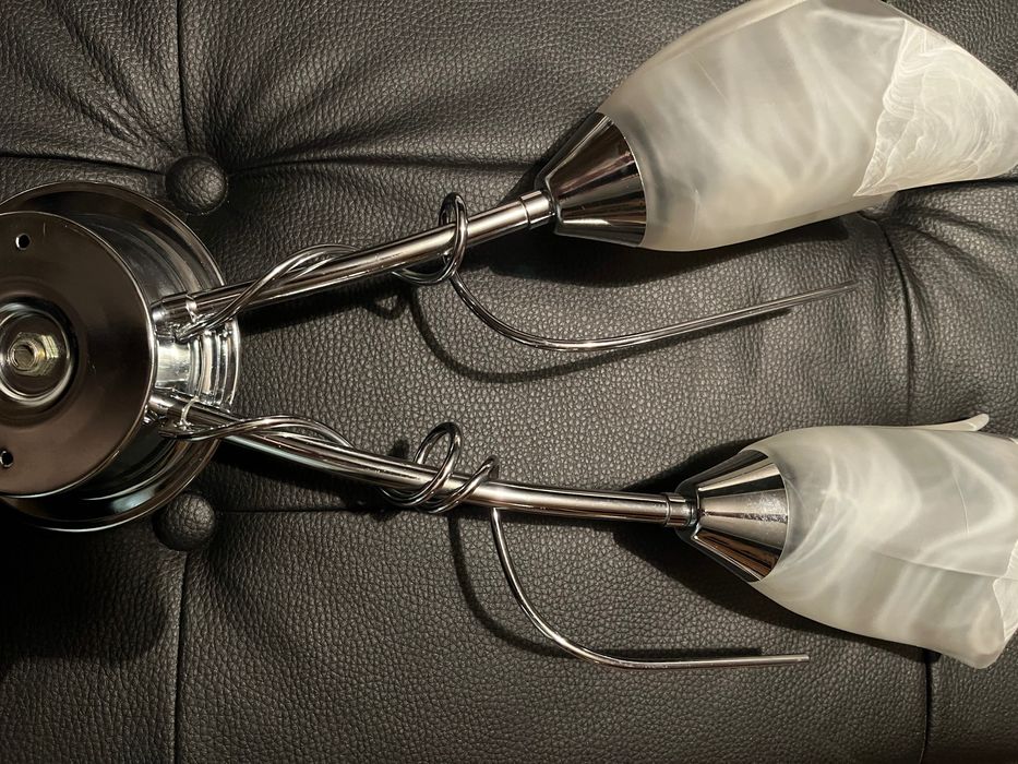 Аплик за стена сребрист