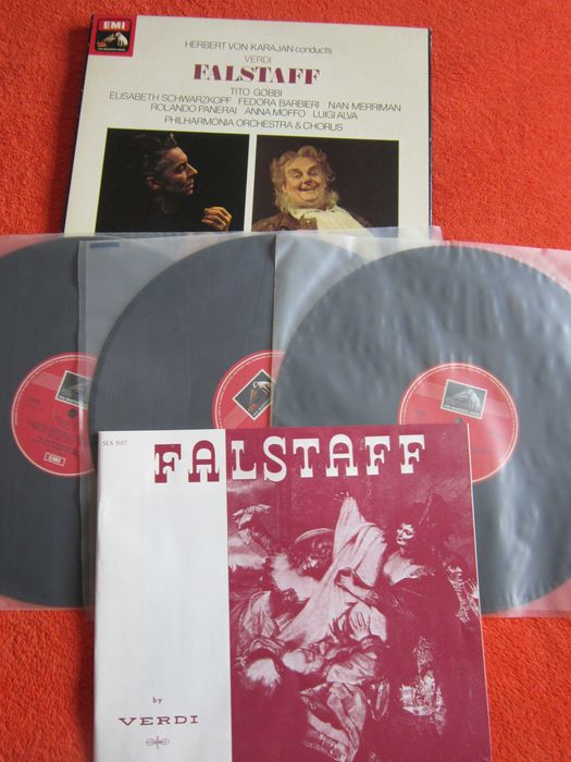 rarHerbert von Karajan Verdi -Falstaff  UK 1975 vinil impecabil