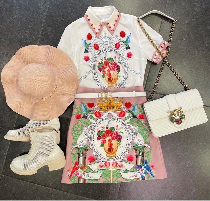 Дамски сет пола и риза Luxe