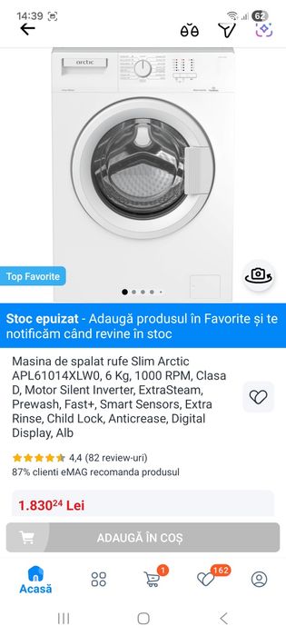 Masina spalat arctic