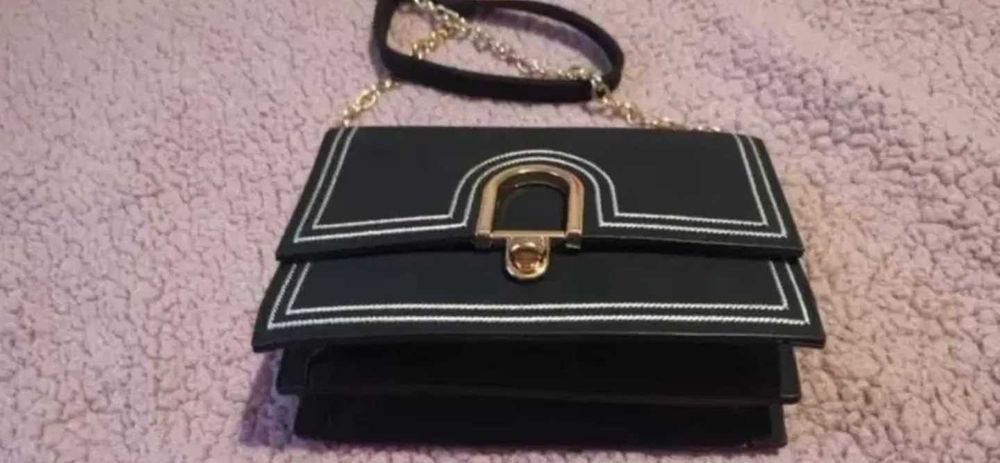 Нови черна и беж дамски чанти