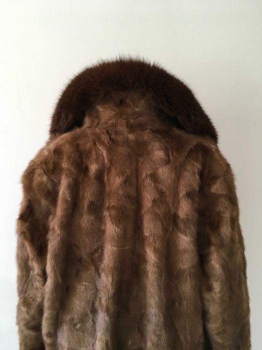 Палто норка и естествен косъм лисица L