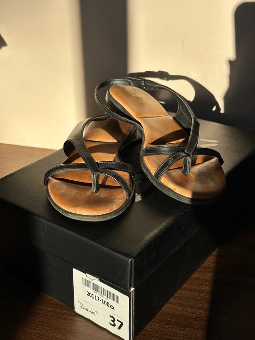 Естествена кожа - Ниски сандали Bianki, размер 37 / Дамски обувки на ток Bianki, размер 36