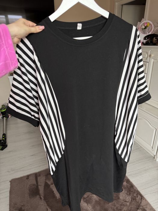 Rochie alb negru XXL