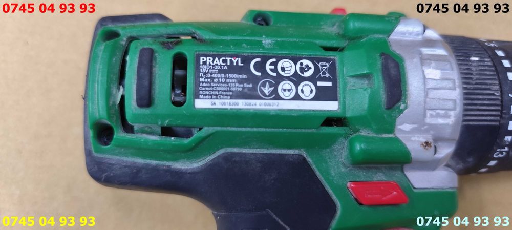 filetanta bormasina PRACTYL 18v acumulator bun se vinde ca in poze