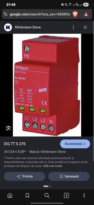 Tablou electric Hager.