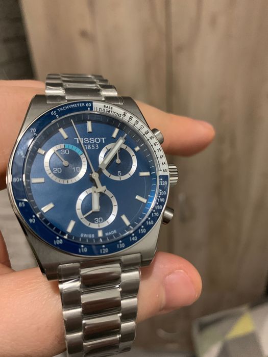 Чисто нов швейцарски Tissot PRS 516 хронограф-тахиметър