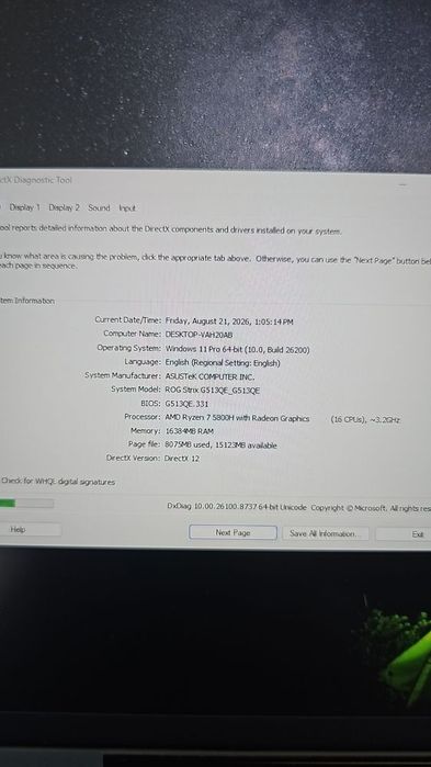 Laptop gaming  ASUS Rog