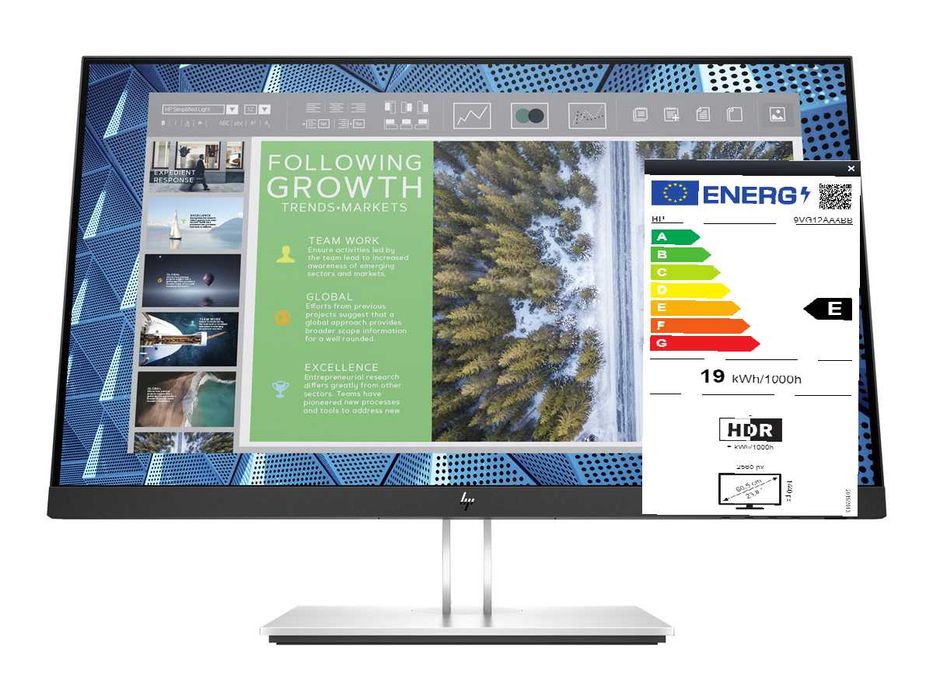 Монитор HP E24q G4 – 12 месеца гаранция, QHD резолюция IPS панел