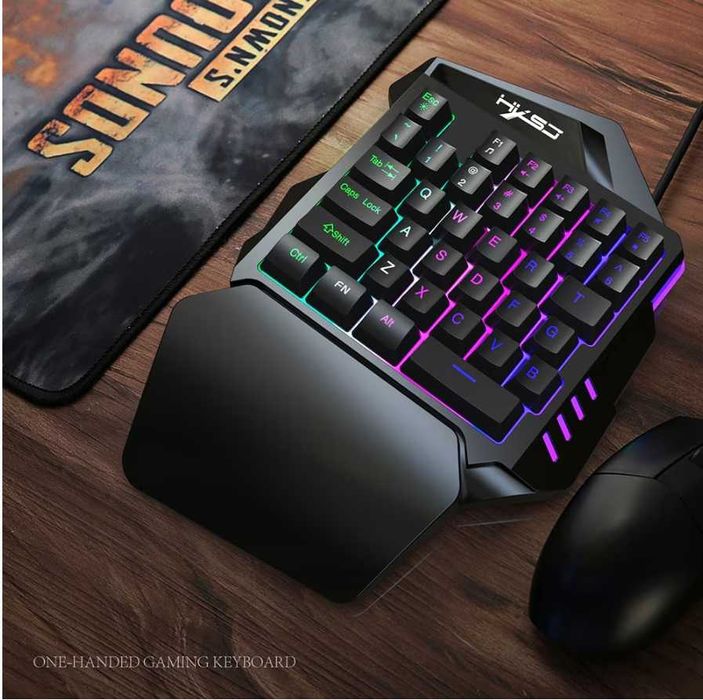 Гейминг клавиатура HXSJ, V100 с 35 клавиша, USB, черен