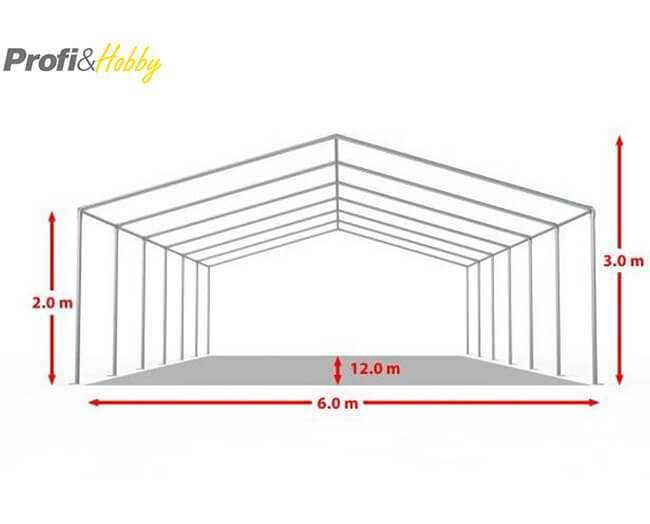 6X12 м Шатра / ECONOMY / PVC 500 гр/кв.м