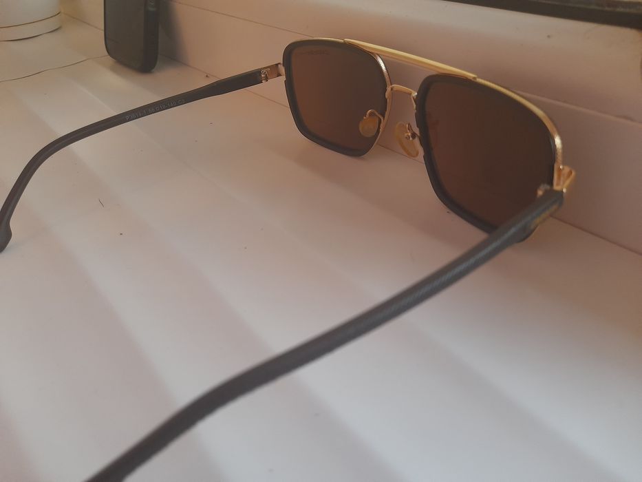 Ochelari de soare Carrera - aviator polarizati, Auriu, Negru