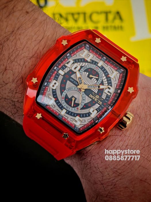 INVICTA Cyclone Red 49 mm, Инвикта нов ръчен часовник
