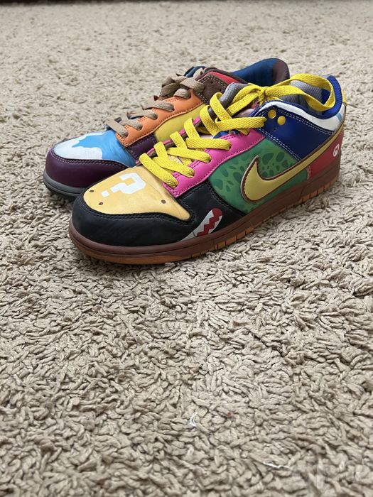 Кастомные Nike Dunk Low «What The Super Mario» 43 размер