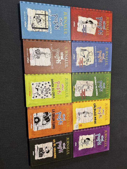 Set complet Jurnalul unui Puști 1–10 – Jeff Kinney, Editura Arthur