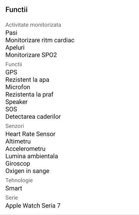 Apple Watch 7, GPS, Cellular, Carcasa Starlight Aluminium 45mm, Starli
