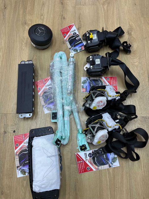 Mercedes W213 - kit airbag volan pasager genunchi cortine -set centuri