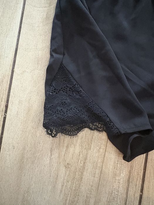 Salopeta scurta negru ci dantela Janina ,S/M