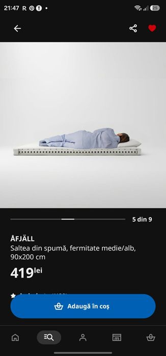 Vând pat supraetajat IKEA SMASTAD