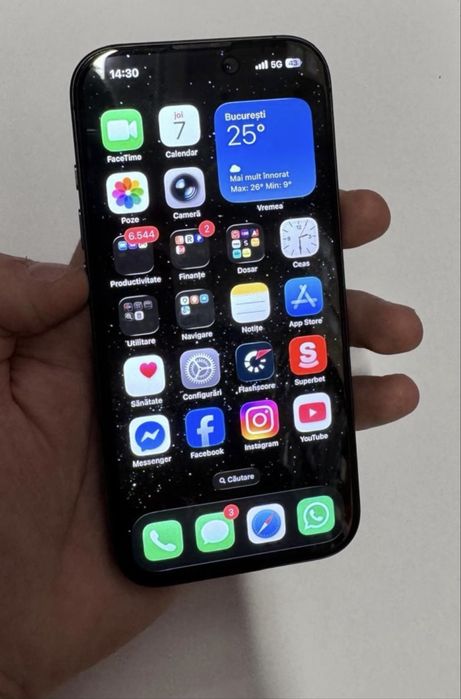 Iphone 17 black 100% + cutie si accesorii